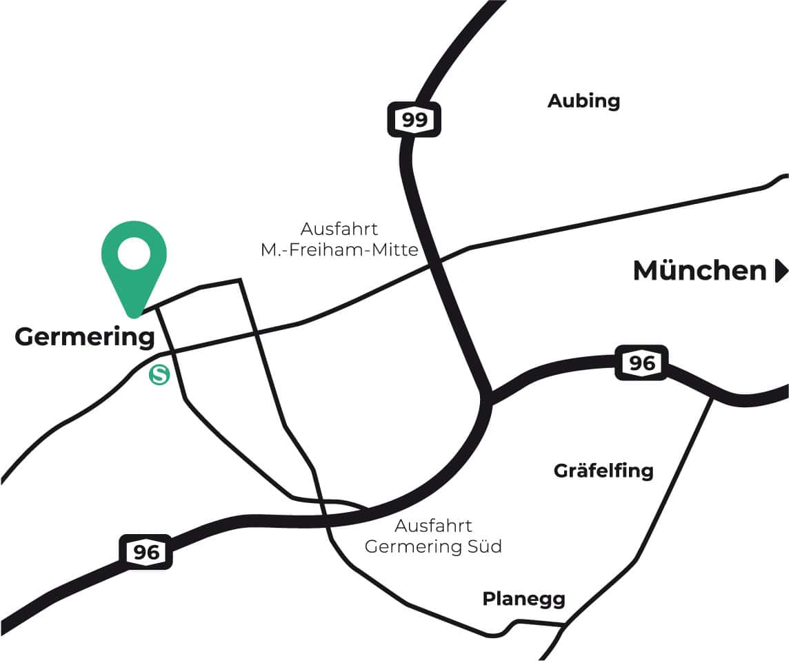 Anfahrtskarte PT-BOX1 in Germering